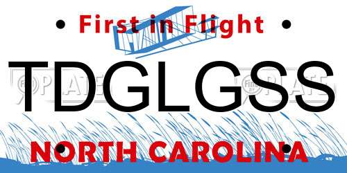 TDGLGSS North Carolina License Plate