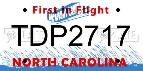 TDP2717 North Carolina License Plate