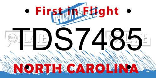 TDS7485 North Carolina License Plate