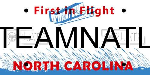 TEAMNATL North Carolina License Plate