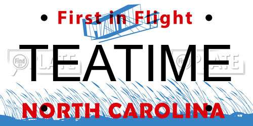 TEATIME North Carolina License Plate