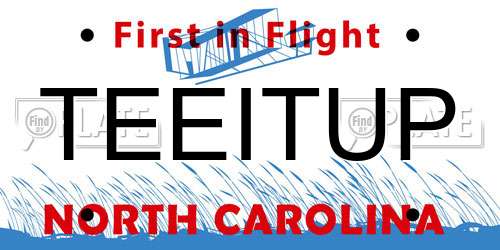 TEEITUP North Carolina License Plate