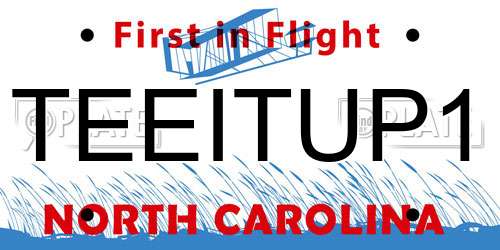 TEEITUP1 North Carolina License Plate