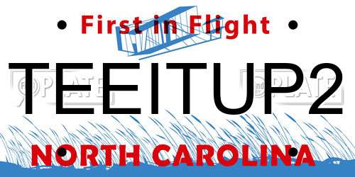 TEEITUP2 North Carolina License Plate