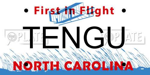 TENGU North Carolina License Plate