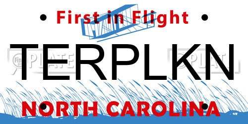 TERPLKN North Carolina License Plate