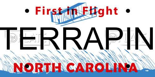 TERRAPIN North Carolina License Plate