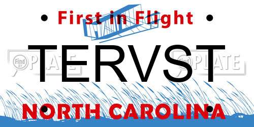 TERVST North Carolina License Plate