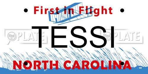 TESSI North Carolina License Plate