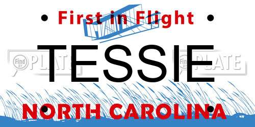 TESSIE North Carolina License Plate