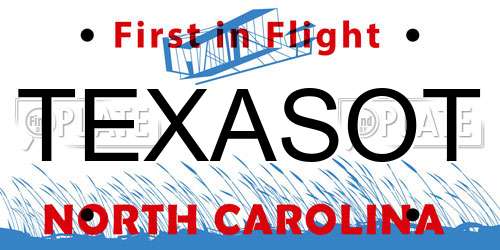 TEXASOT North Carolina License Plate