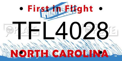 TFL4028 North Carolina License Plate