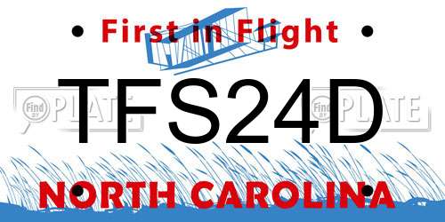 TFS24D North Carolina License Plate
