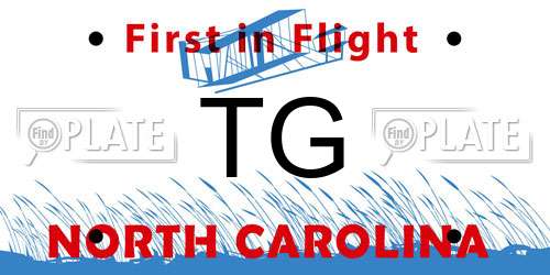 TG North Carolina License Plate