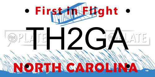 TH2GA North Carolina License Plate