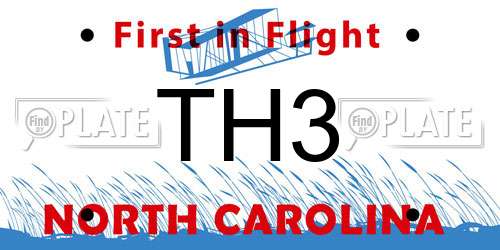 TH3 North Carolina License Plate
