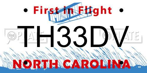 TH33DV North Carolina License Plate