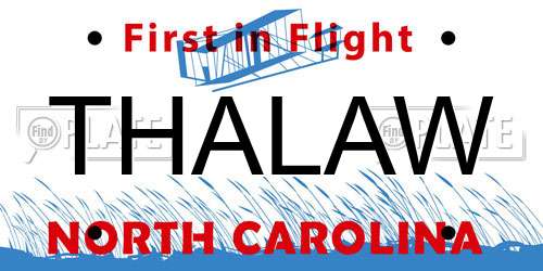 THALAW North Carolina License Plate