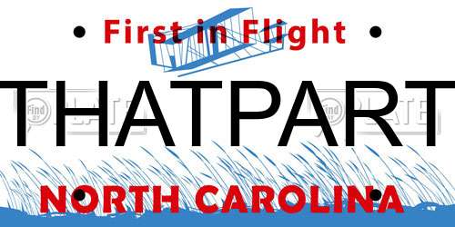 THATPART North Carolina License Plate