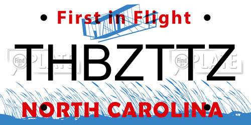 THBZTTZ North Carolina License Plate