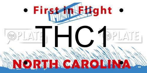 THC1 North Carolina License Plate