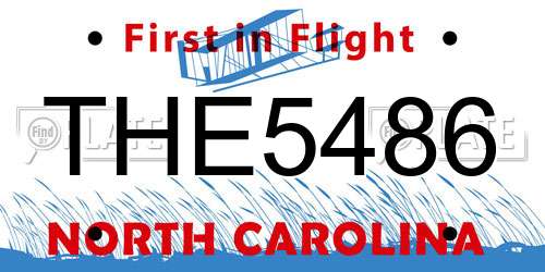 THE5486 North Carolina License Plate