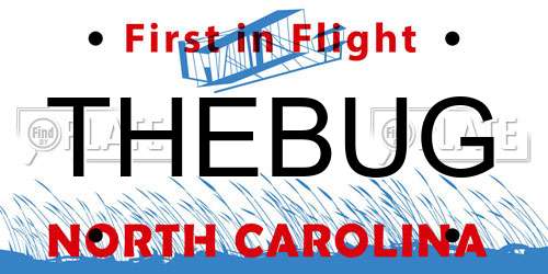 THEBUG North Carolina License Plate
