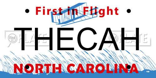 THECAH North Carolina License Plate