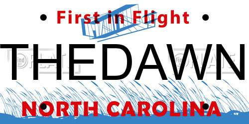 THEDAWN North Carolina License Plate
