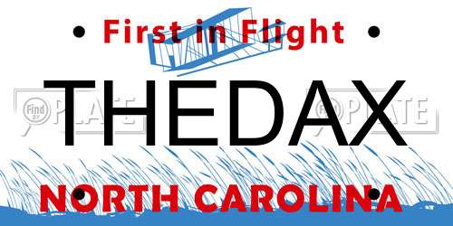 THEDAX North Carolina License Plate