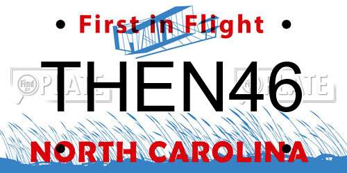 THEN46 North Carolina License Plate