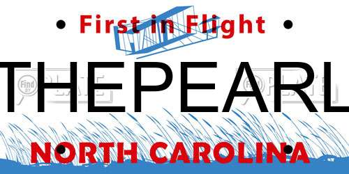 THEPEARL North Carolina License Plate