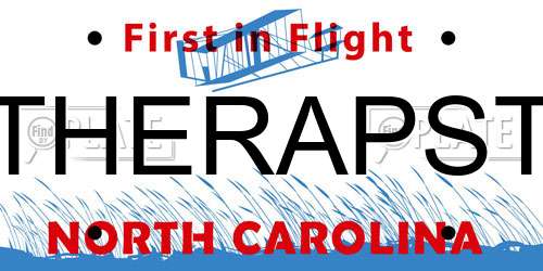 THERAPST North Carolina License Plate