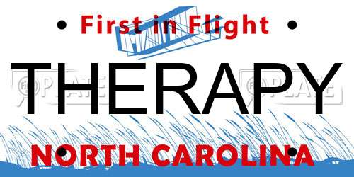 THERAPY North Carolina License Plate