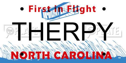 THERPY North Carolina License Plate