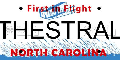 THESTRAL North Carolina License Plate