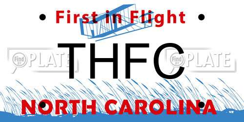THFC North Carolina License Plate
