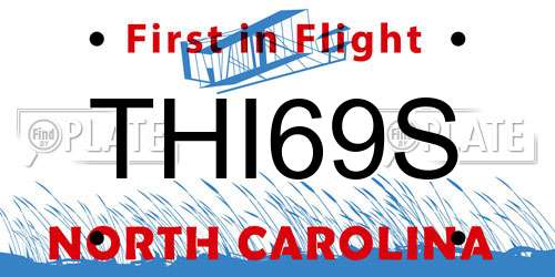 THI69S North Carolina License Plate