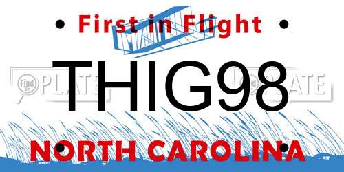 THIG98 North Carolina License Plate