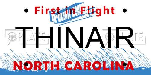THINAIR North Carolina License Plate