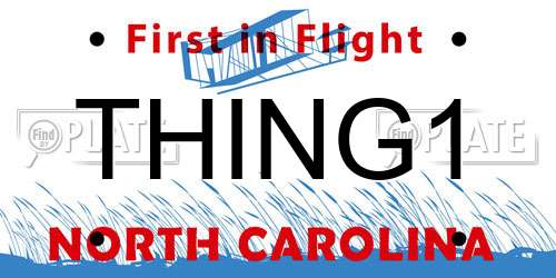 THING1 North Carolina License Plate