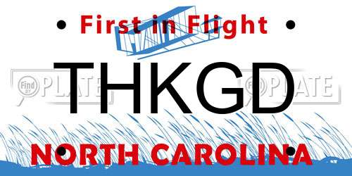 THKGD North Carolina License Plate