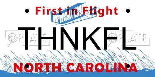THNKFL North Carolina License Plate