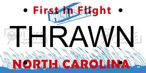 THRAWN North Carolina License Plate