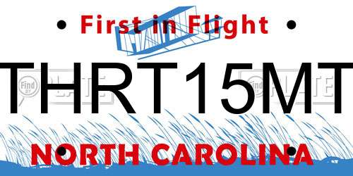 THRT15MT North Carolina License Plate