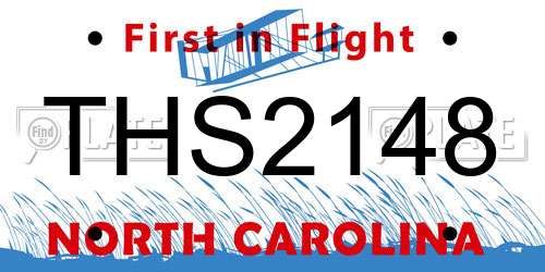 THS2148 North Carolina License Plate