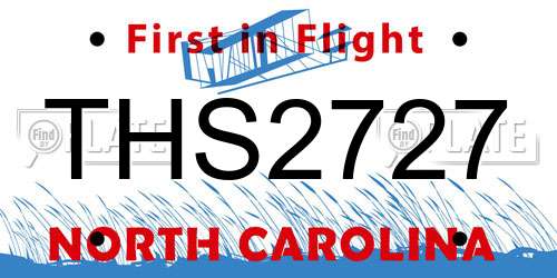 THS2727 North Carolina License Plate