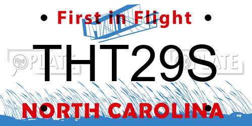 THT29S North Carolina License Plate
