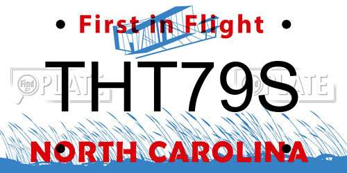 THT79S North Carolina License Plate