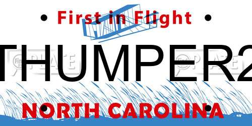 THUMPER2 North Carolina License Plate